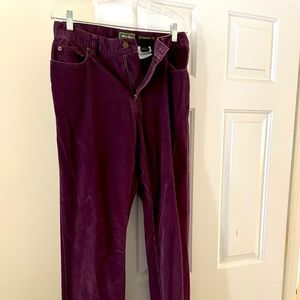 Womens Eddie Bauer purple corduroy pants. Great condition. Size 10.